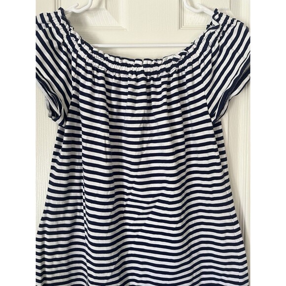 Vineyard Vines Navy And White Nautical Stripe Off The Should Dress Size XS - Picture 3 of 6